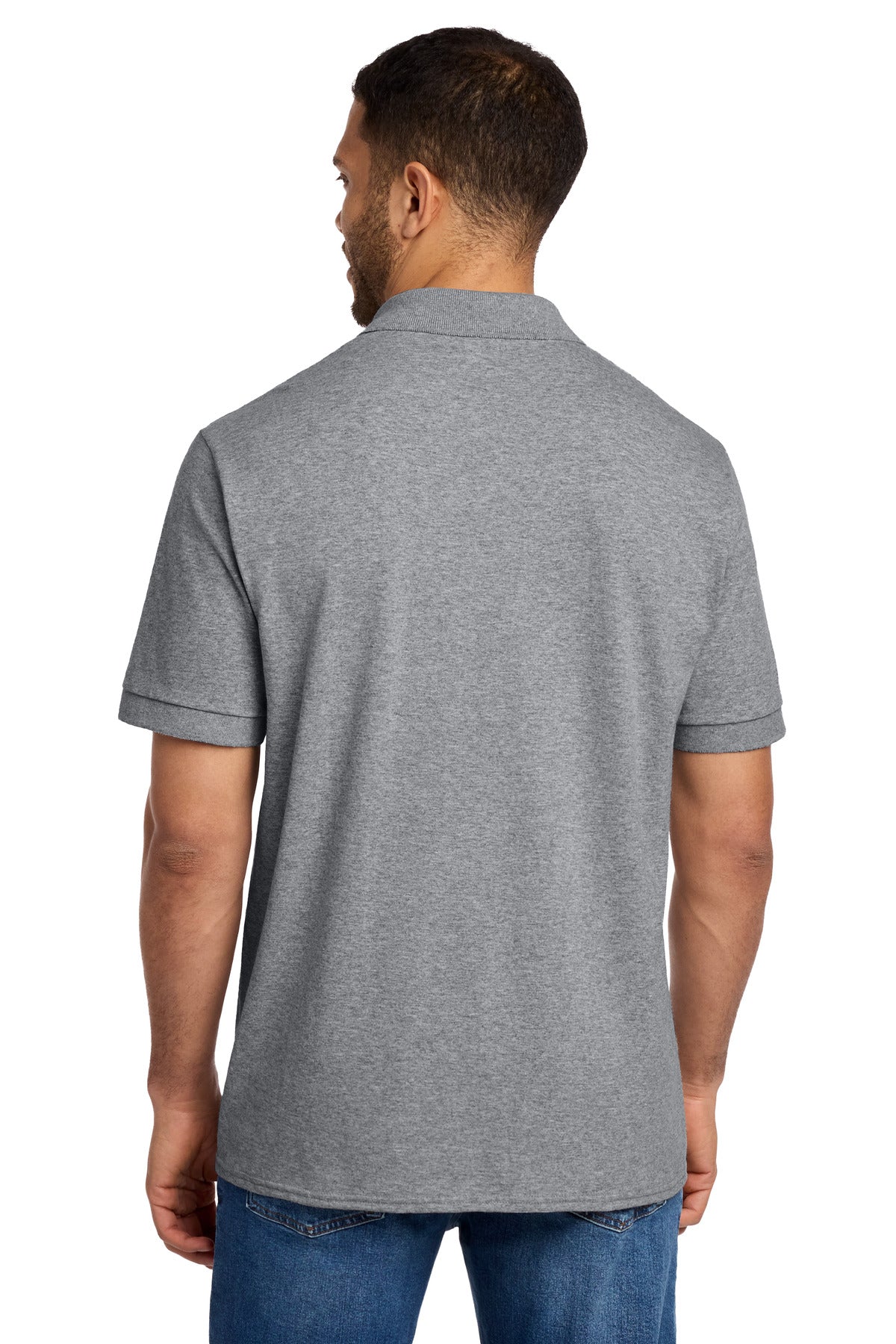 Port & Company Tall Core Blend Jersey Knit Polo - Athletic Heather - back