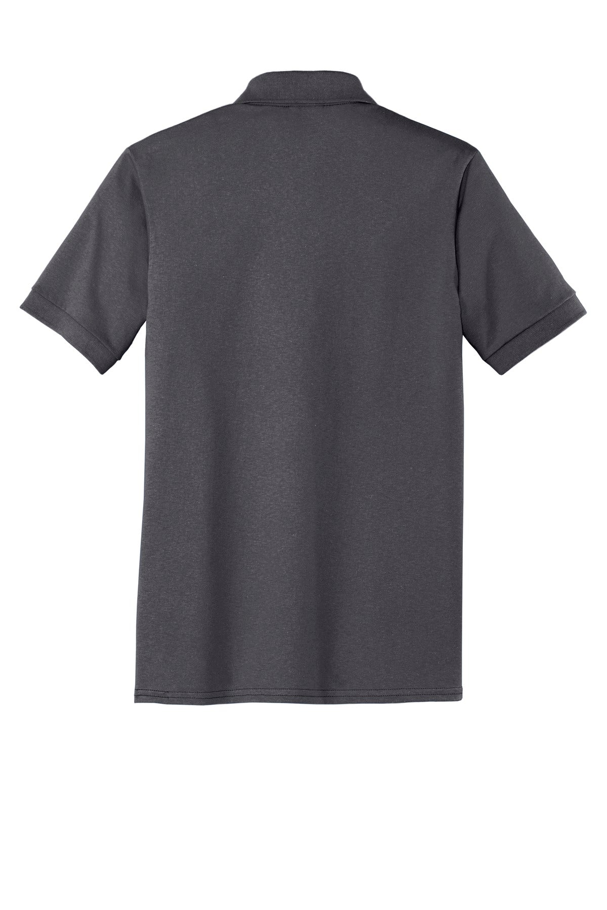 Port & Company Tall Core Blend Jersey Knit Polo - Charcoal - flat back
