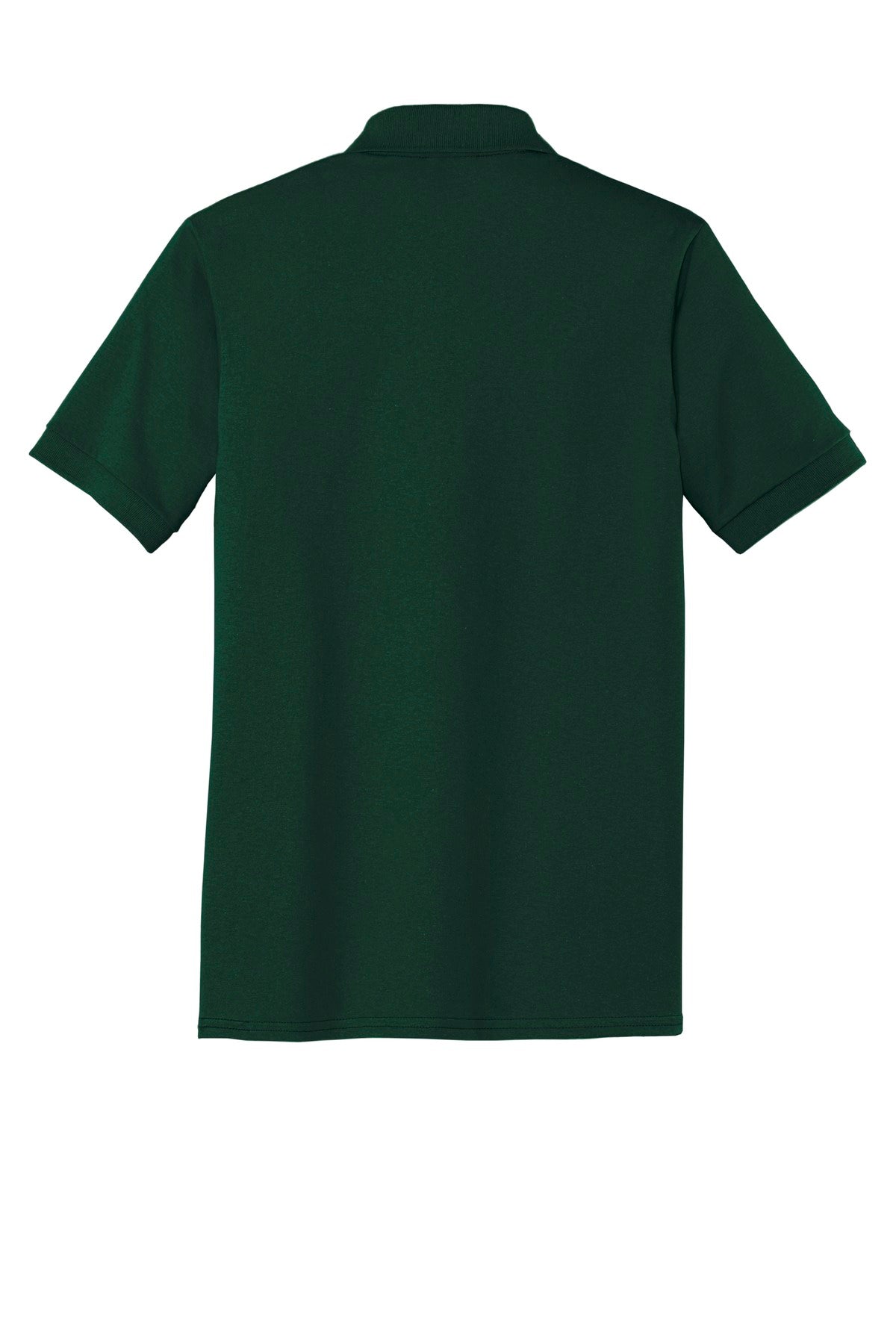 Port & Company Tall Core Blend Jersey Knit Polo - Dark Green - flat back