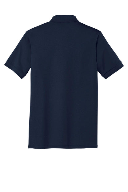 Port & Company Tall Core Blend Jersey Knit Polo - Deep Navy - flat back