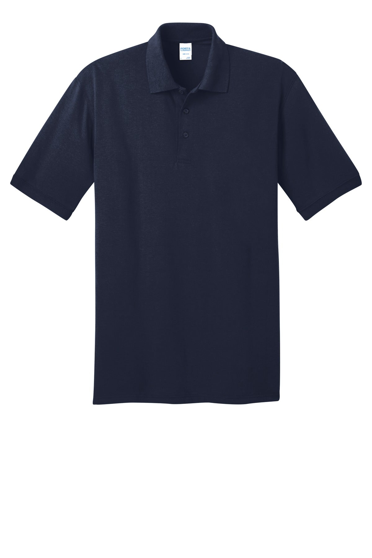 Port & Company Tall Core Blend Jersey Knit Polo - Deep Navy - flat front