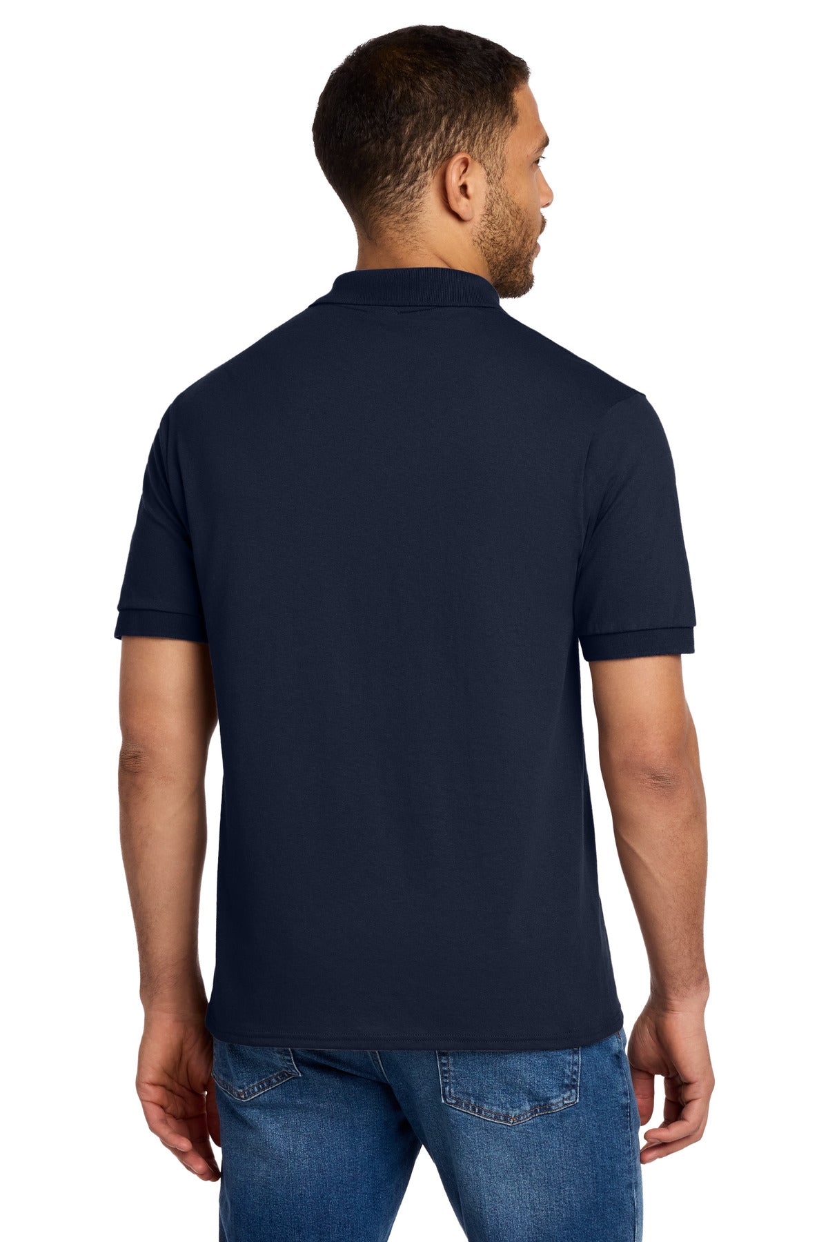 Port & Company Tall Core Blend Jersey Knit Polo - Deep Navy - back
