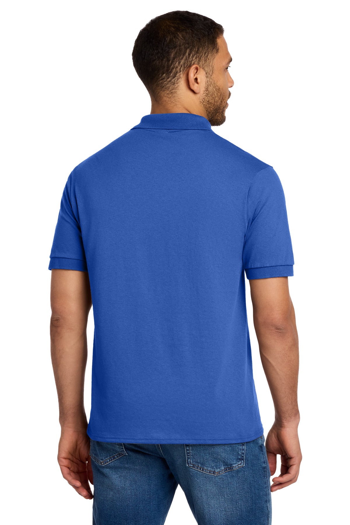 Port & Company Tall Core Blend Jersey Knit Polo - Royal - back