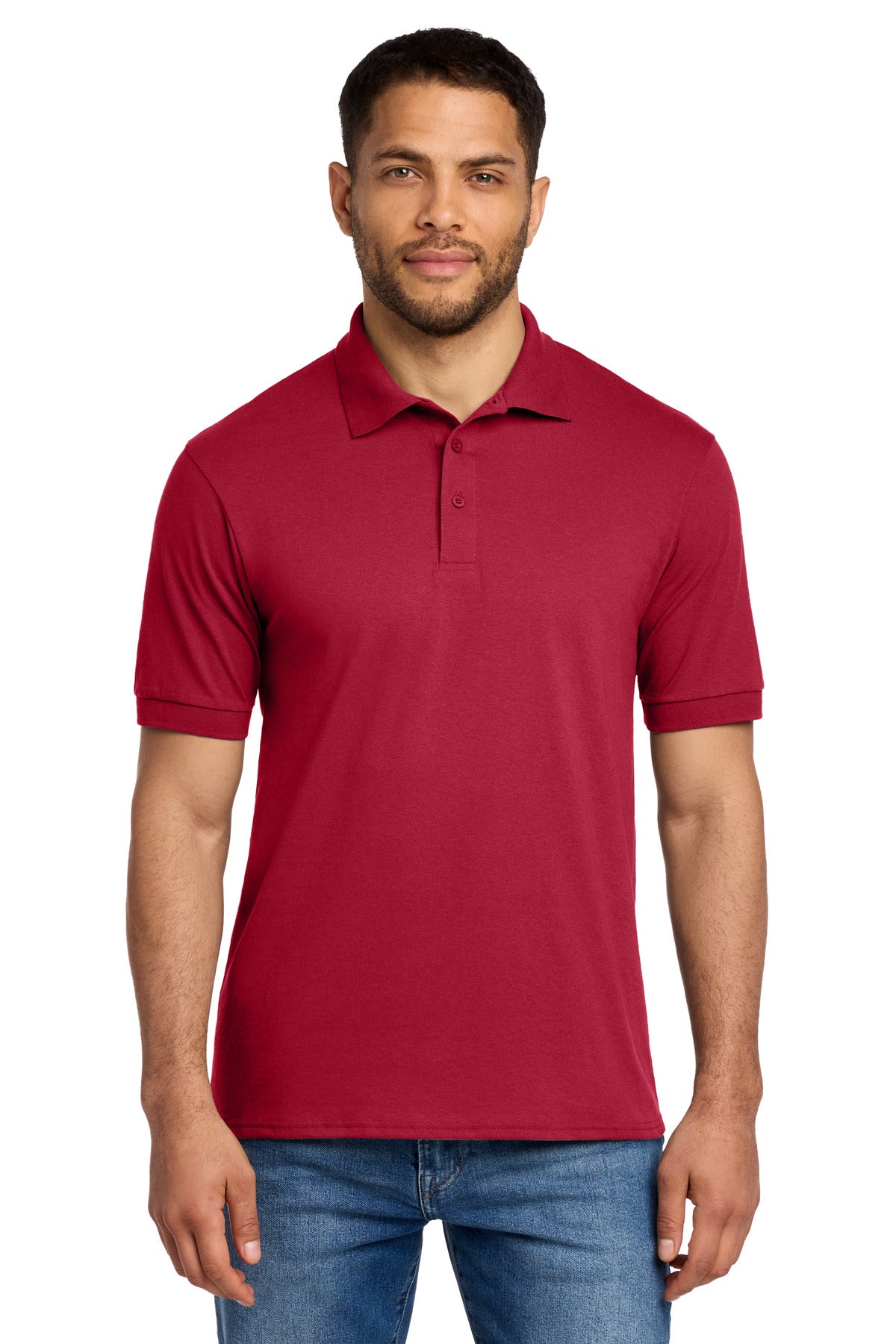 Port & Company Tall Core Blend Jersey Knit Polo - Red - front