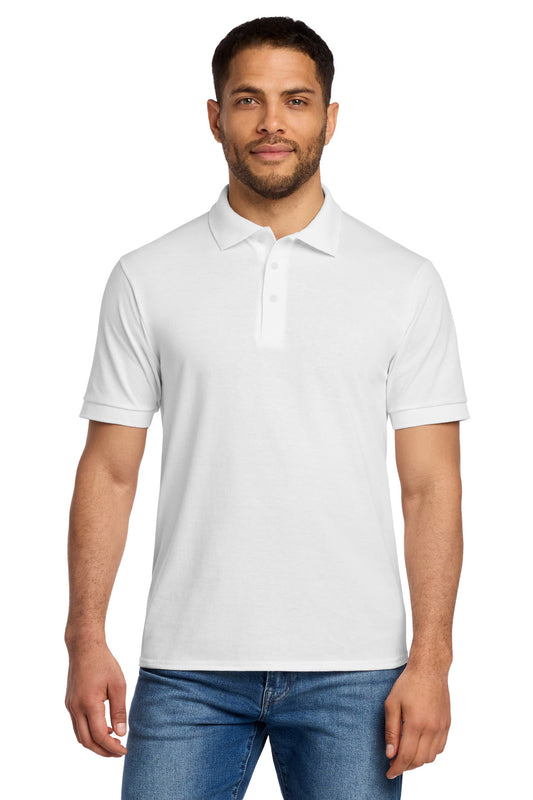 Port & Company Tall Core Blend Jersey Knit Polo - White - front