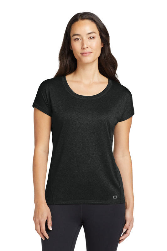OGIO Women's Pulse Dolman Tee - Blacktop - front