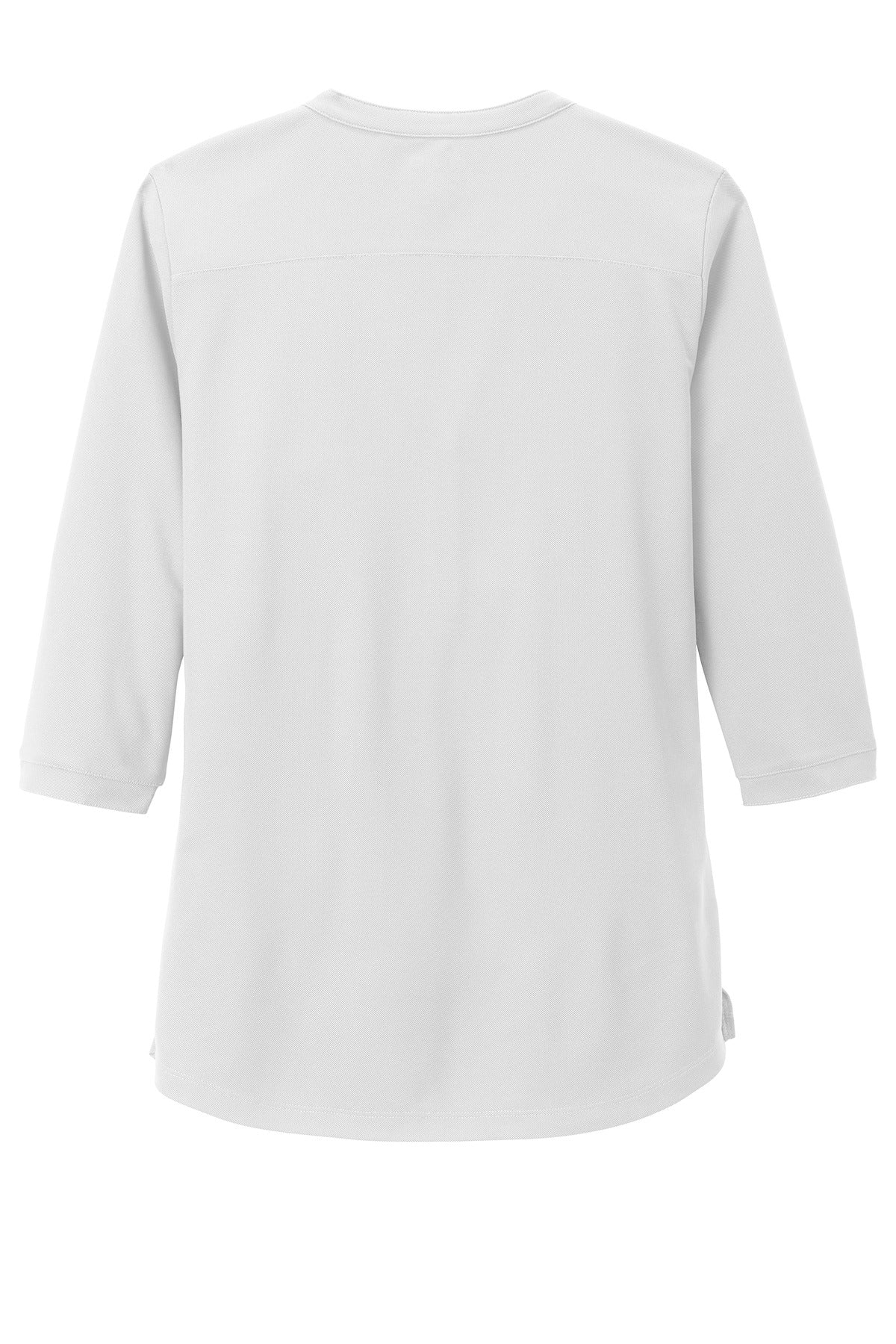 OGIO Women's Jewel Henley - Bright White - flat back