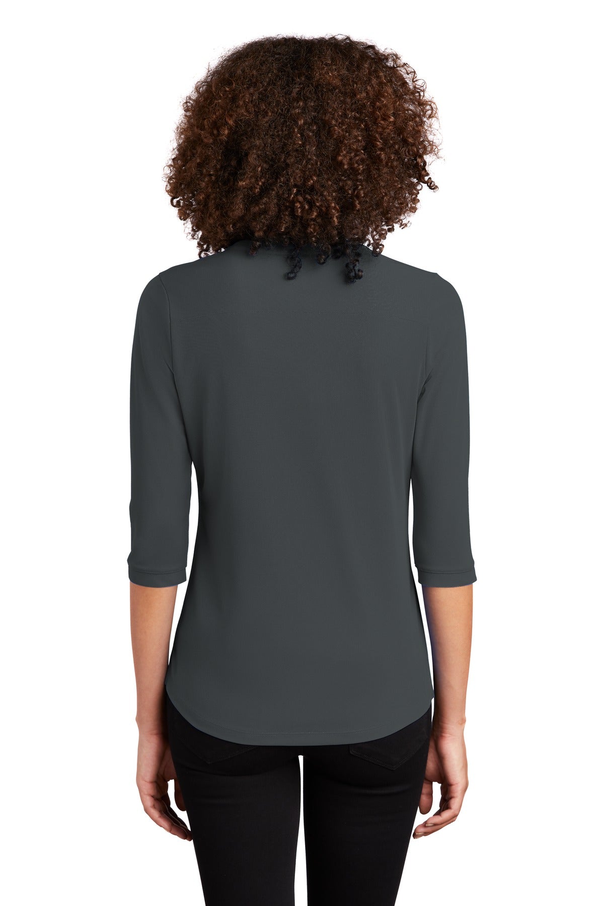 OGIO Women's Jewel Henley - Diesel Grey - back