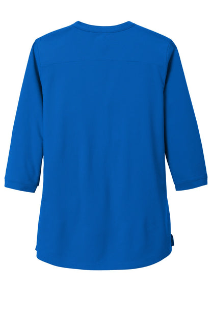 OGIO Women's Jewel Henley - Electric Blue - flat back
