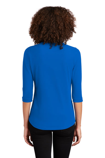 OGIO Women's Jewel Henley - Electric Blue - back