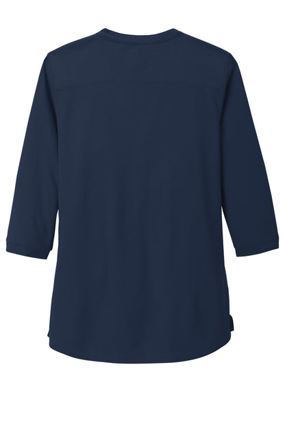 OGIO Women's Jewel Henley - Navy - flat back