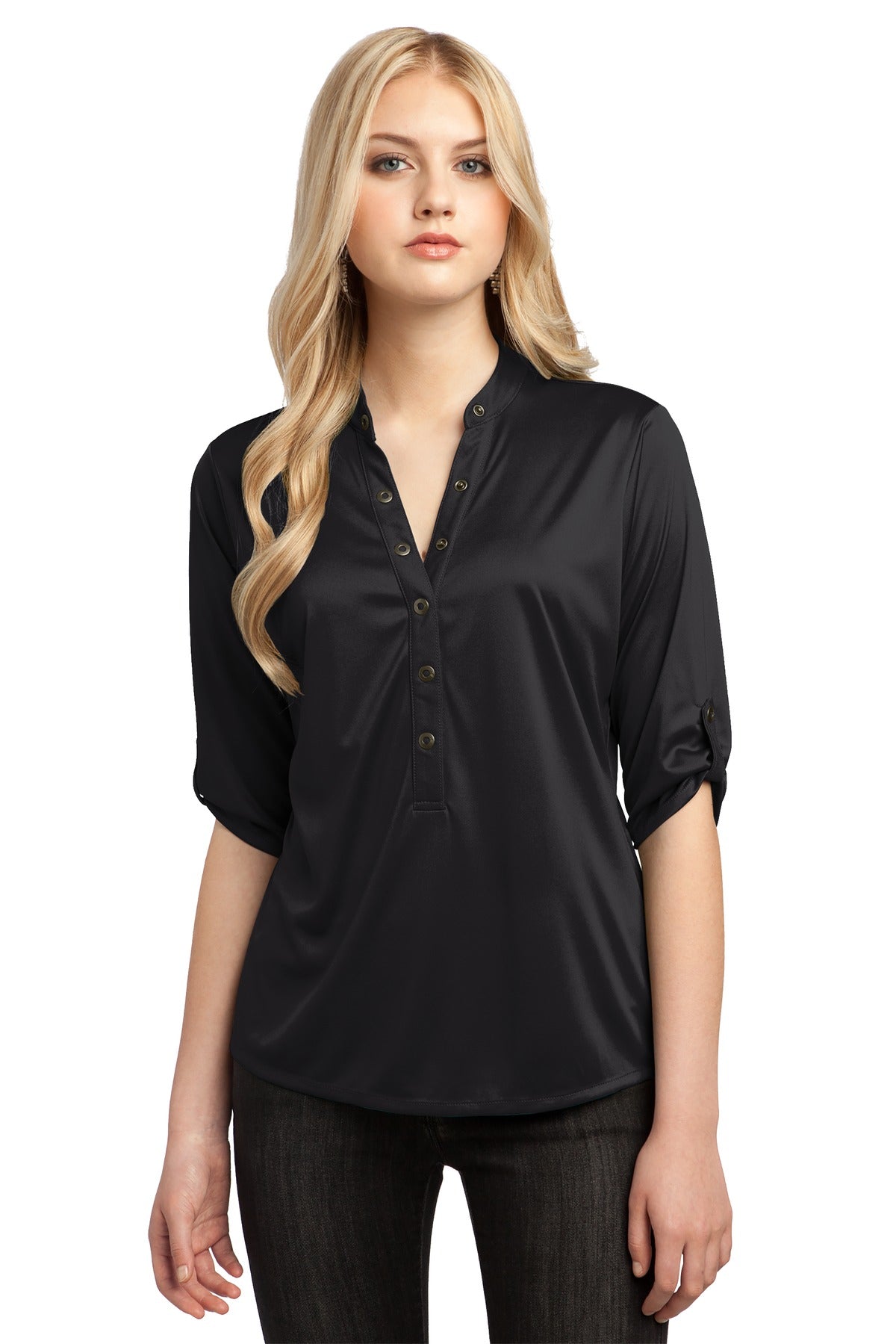 OGIO Crush Henley - Blacktop - front