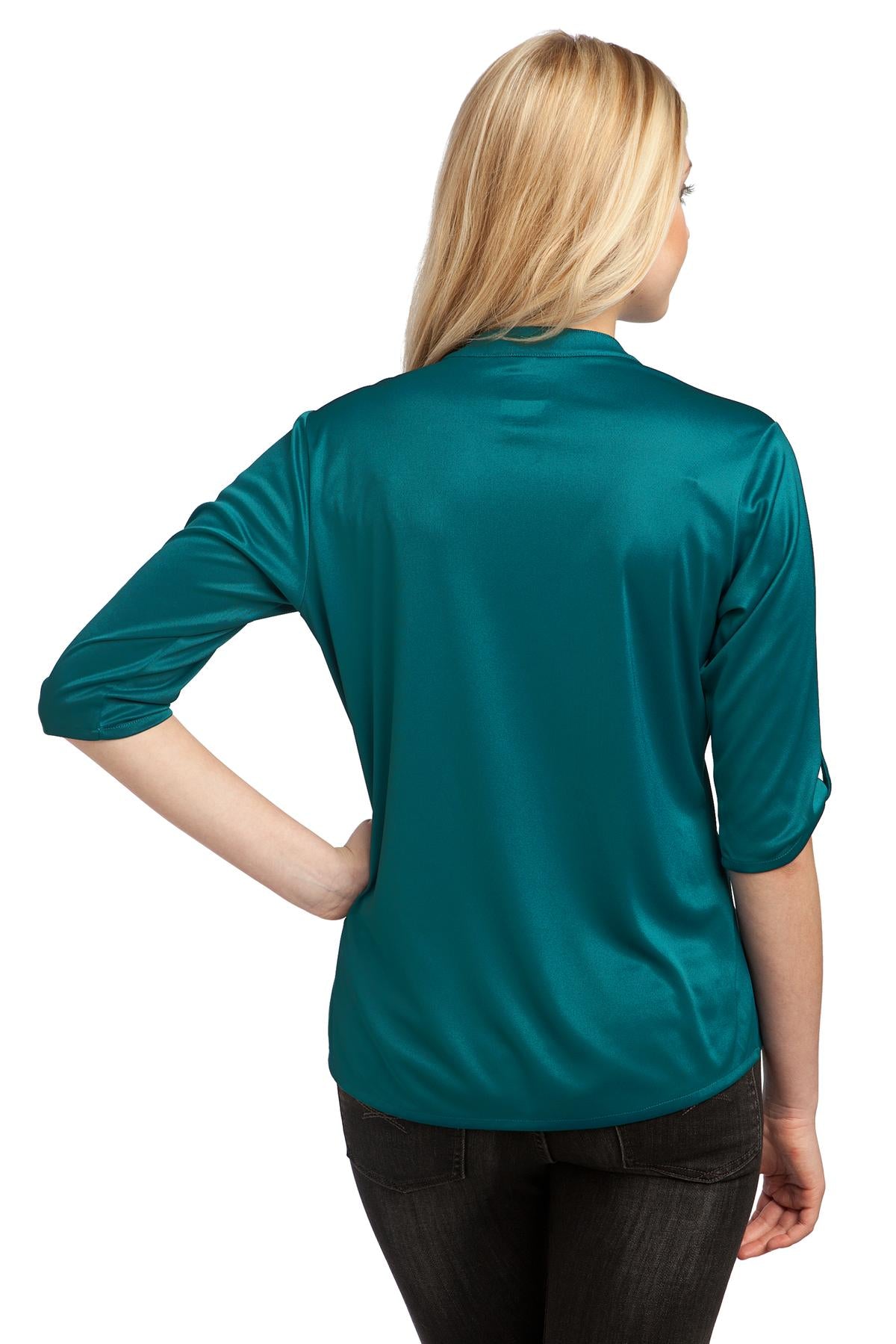 OGIO Crush Henley - Torque Teal - back