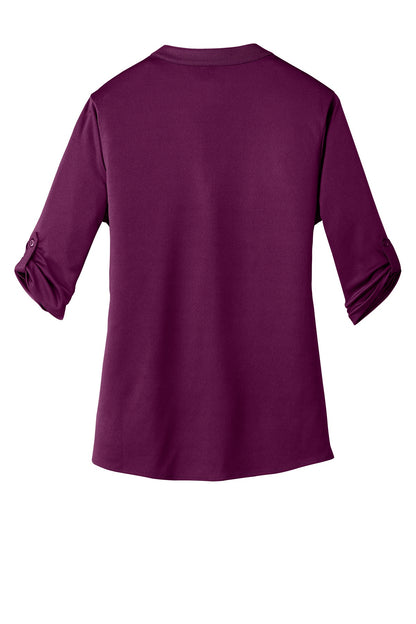 OGIO Crush Henley - Purple Luxe - flat back