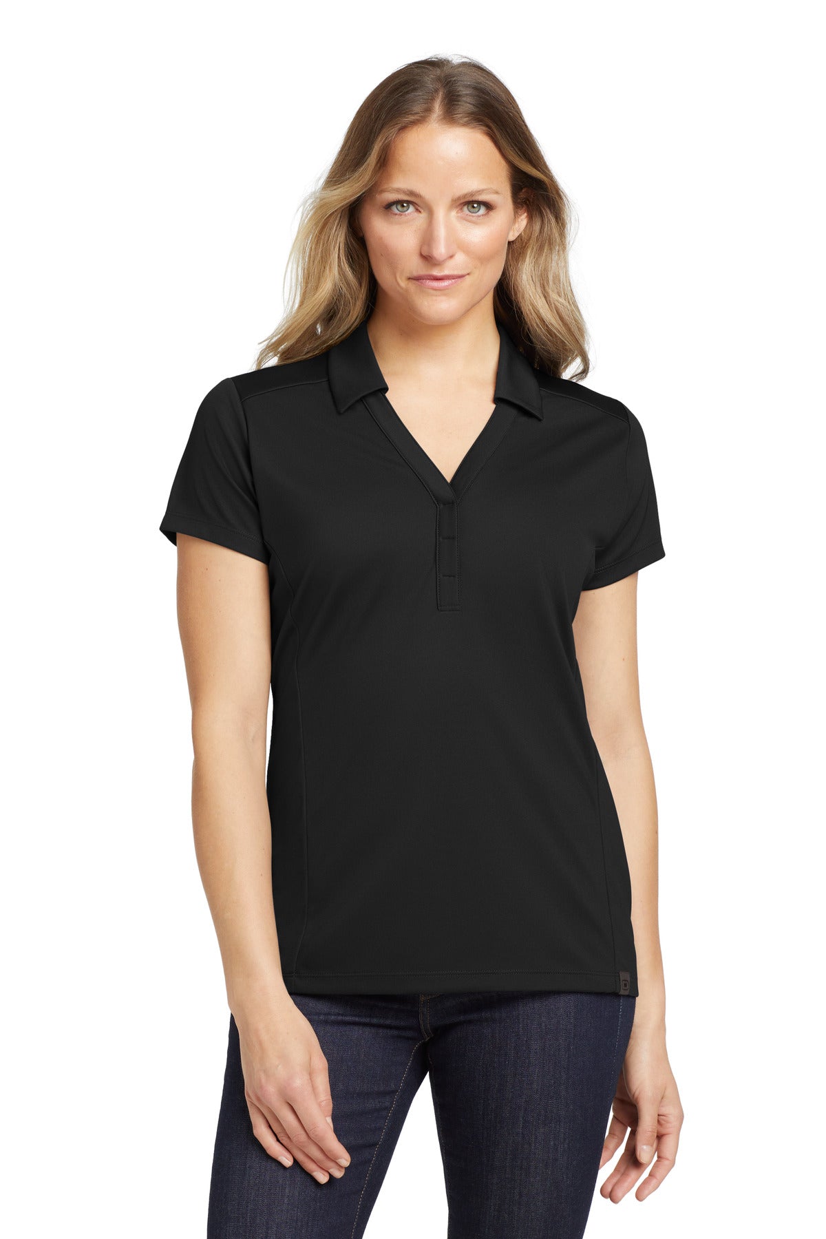 OGIO Women's Framework Polo - Blacktop - front