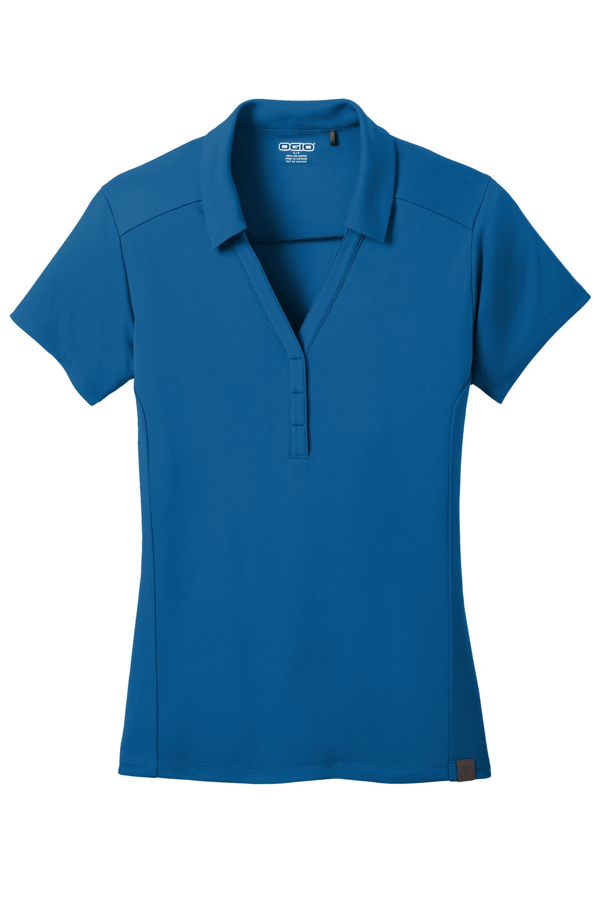 OGIO Women's Framework Polo - Bolt Blue - flat front