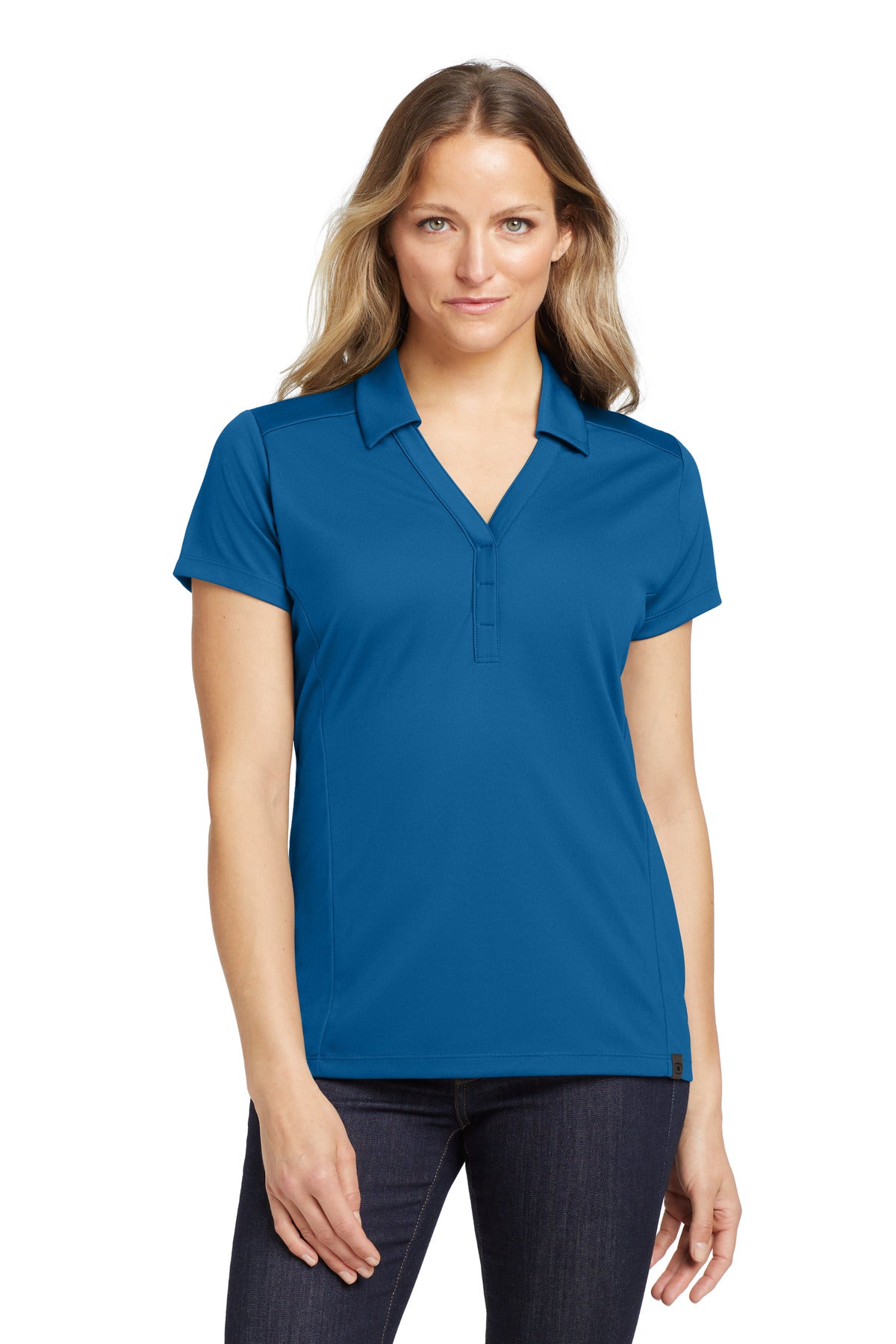OGIO Women's Framework Polo - Bolt Blue - front