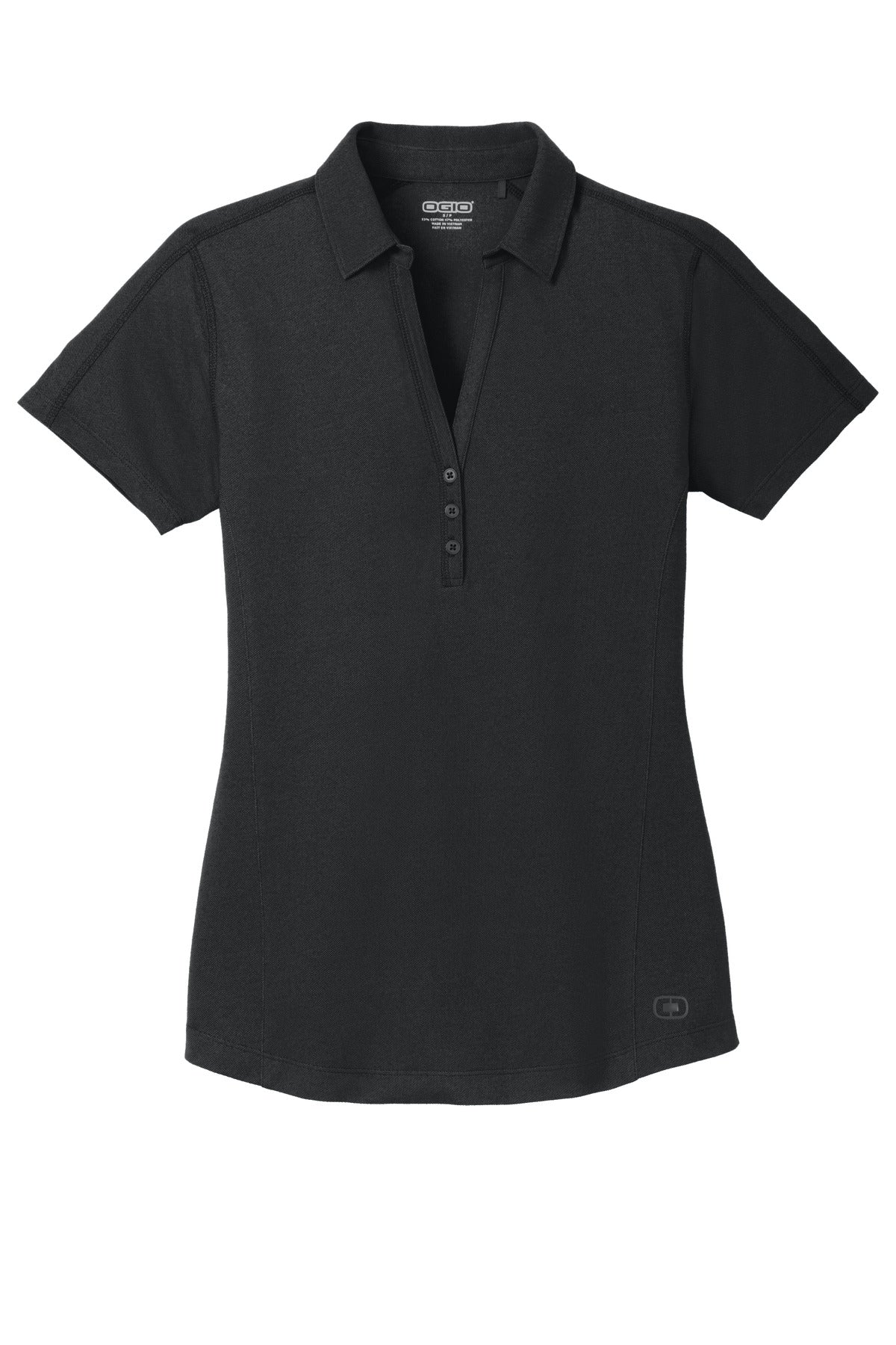 OGIO Women's Onyx Polo - Blacktop - flat front