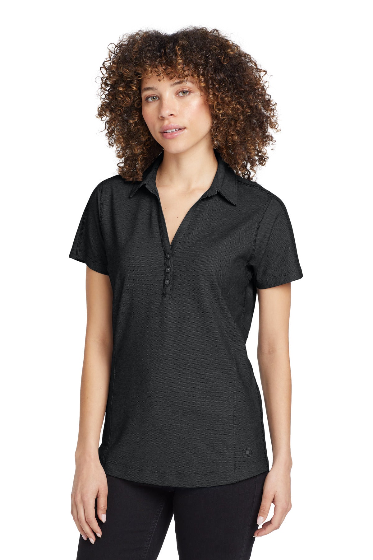 OGIO Women's Onyx Polo - Blacktop - front