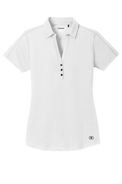 OGIO Women's Onyx Polo - White - flat front