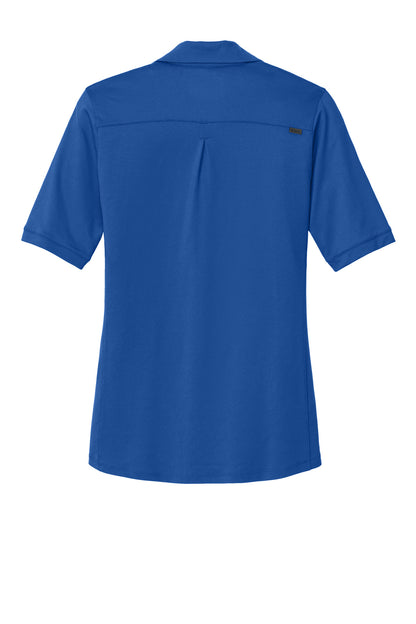 OGIO Women's Metro Polo - Enzyme Blue - flat back