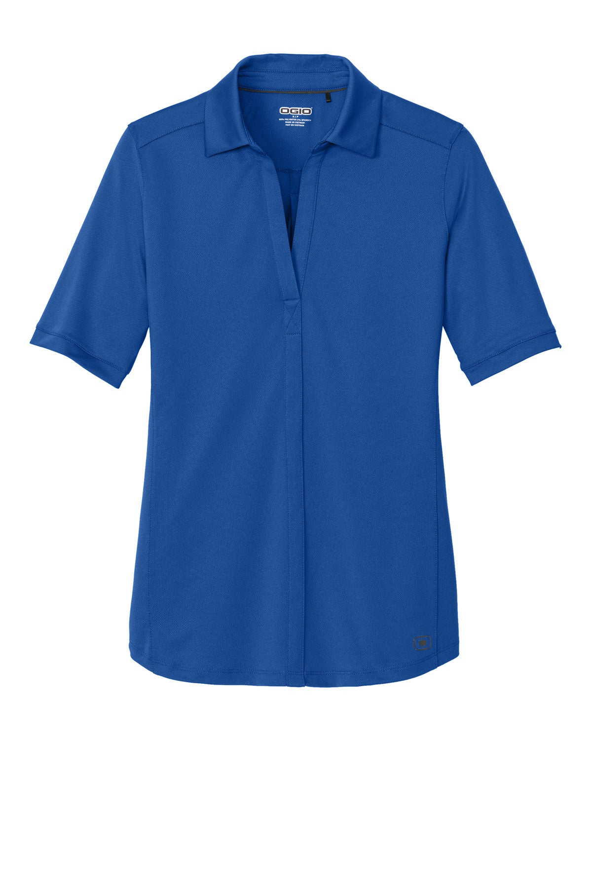 OGIO Women's Metro Polo - Enzyme Blue - flat front