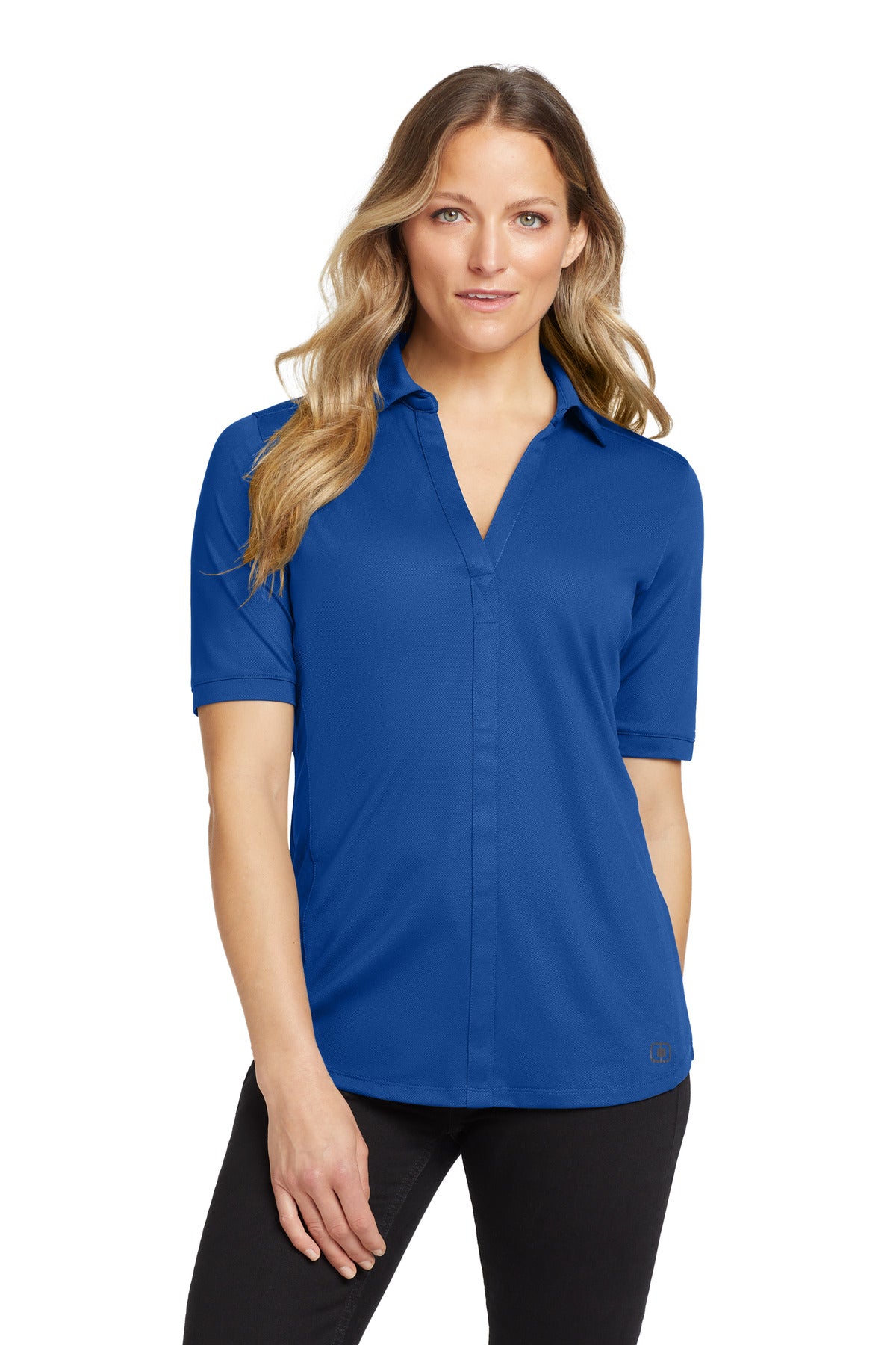 OGIO Women's Metro Polo - Enzyme Blue - front