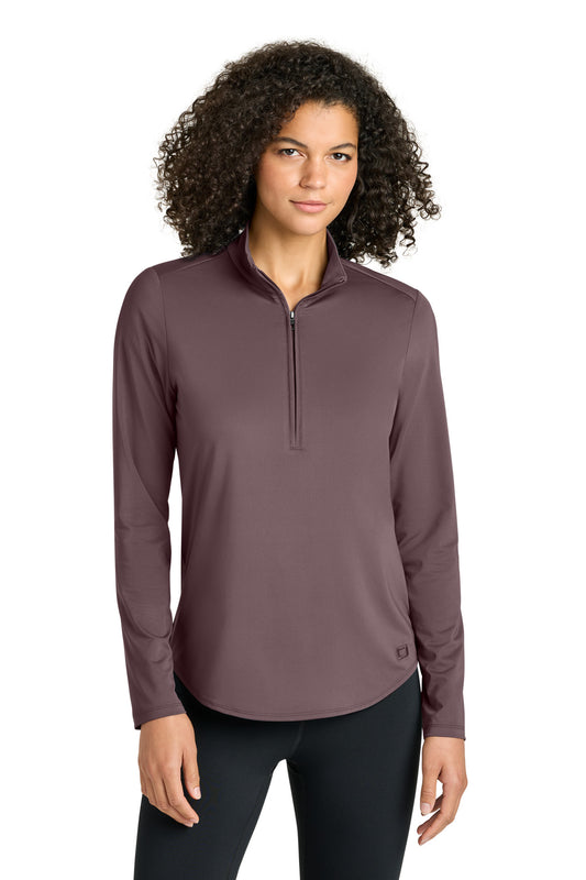 OGIO Women's Regain 1/2-Zip - Ashen Plum - front