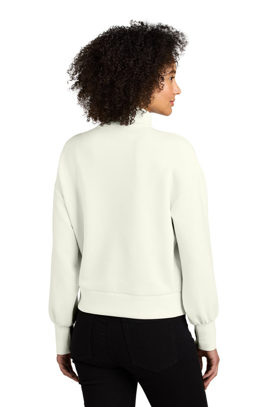 OGIO Women's Transcend 1/4-Zip - Opal White - back