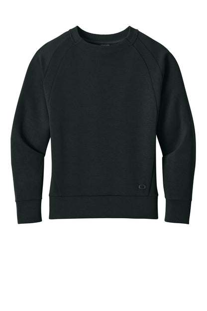 OGIO Women's Transcend Pullover - Blacktop - flat front