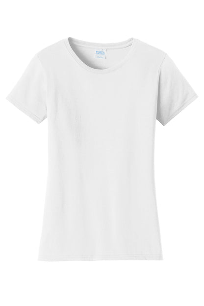 Port & Company Women's Fan Favorite Tee - White - flat front