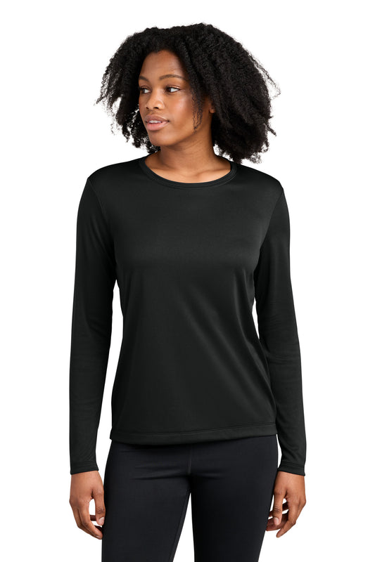 Sport-Tek Women's Competitor Long Sleeve Crewneck - Black - front