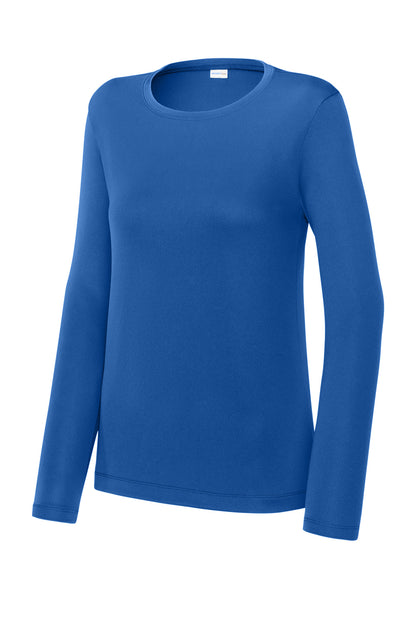 Sport-Tek Women's Competitor Long Sleeve Crewneck - True Royal - flat front