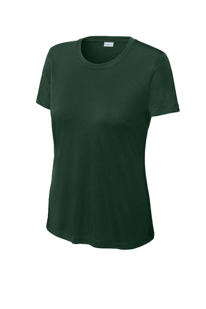 Sport-Tek Women's PosiCharge Competitor Tee - Forest Green - flat front