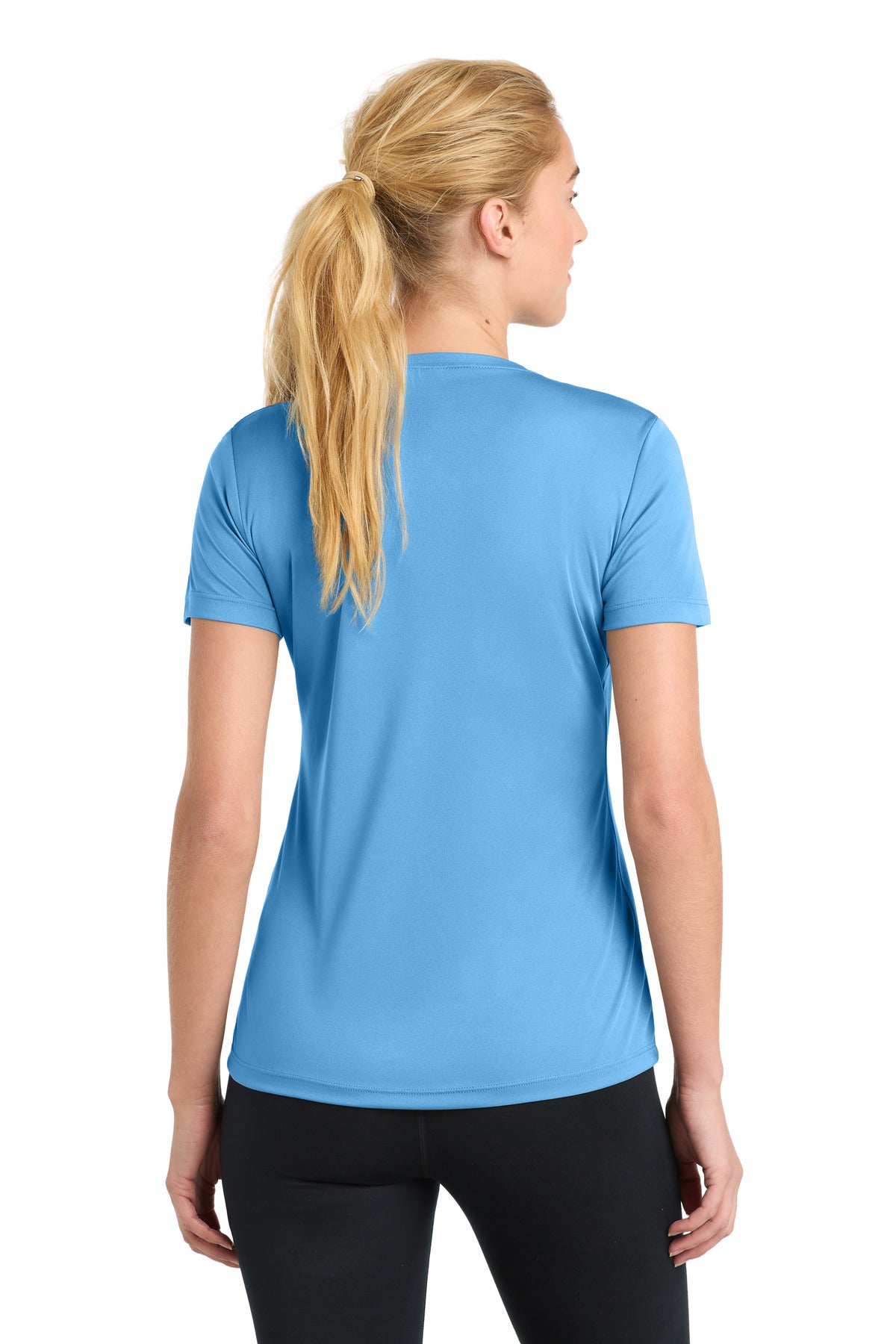 Sport-Tek Women's PosiCharge Competitor Tee - Carolina Blue - back