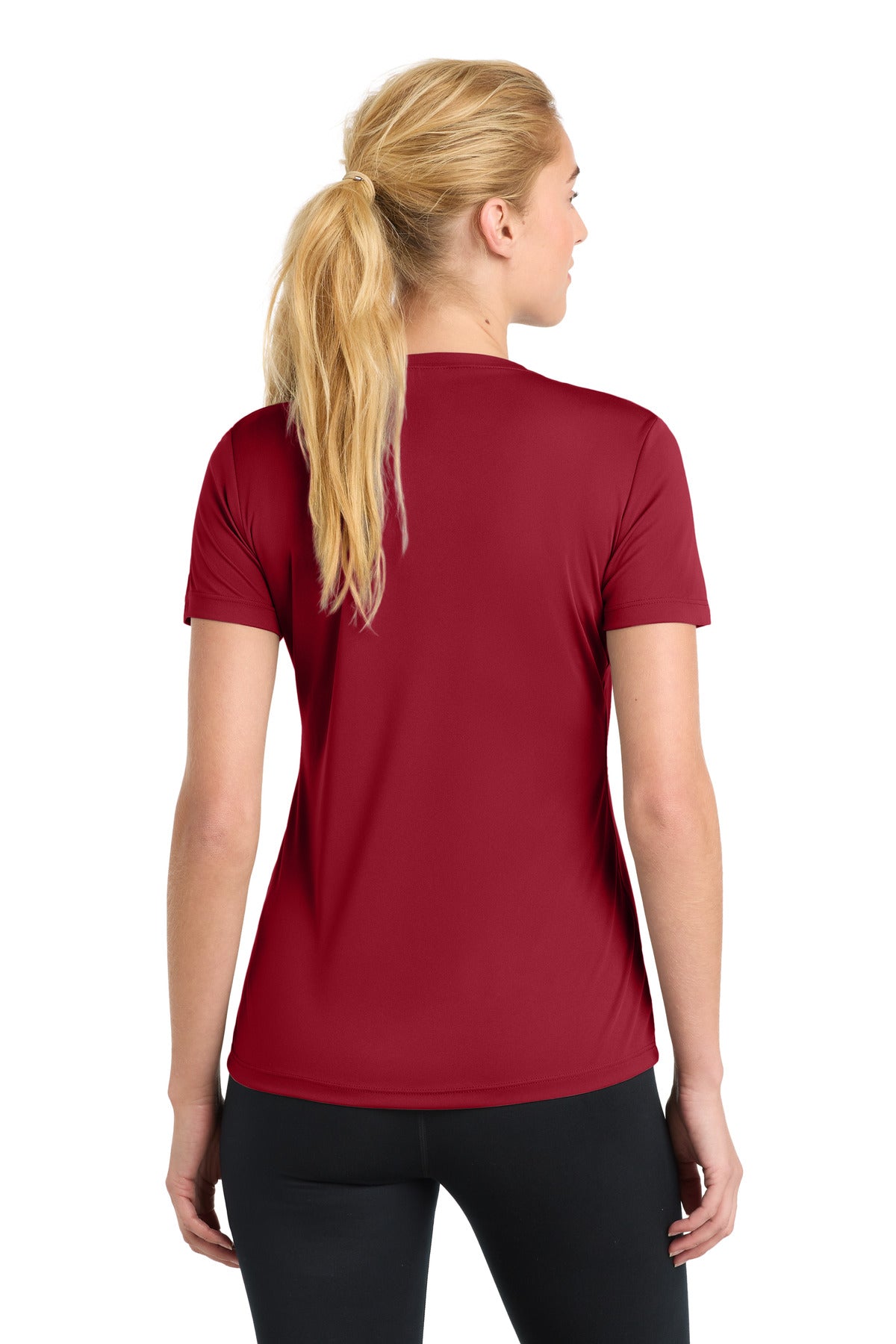 Sport-Tek Women's PosiCharge Competitor Tee - Deep Red - back