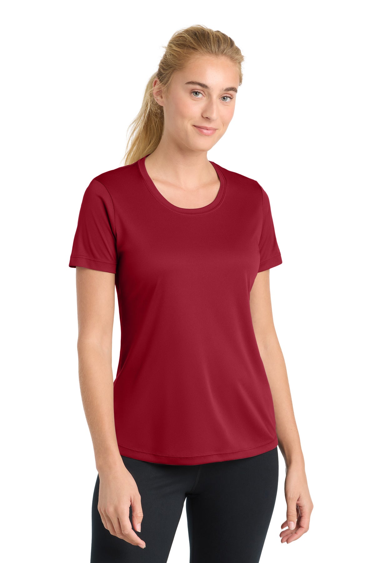 Sport-Tek Women's PosiCharge Competitor Tee - Deep Red - front