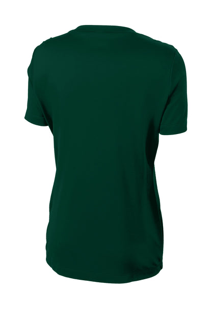 Sport-Tek Women's PosiCharge Competitor Tee - Forest Green - flat back