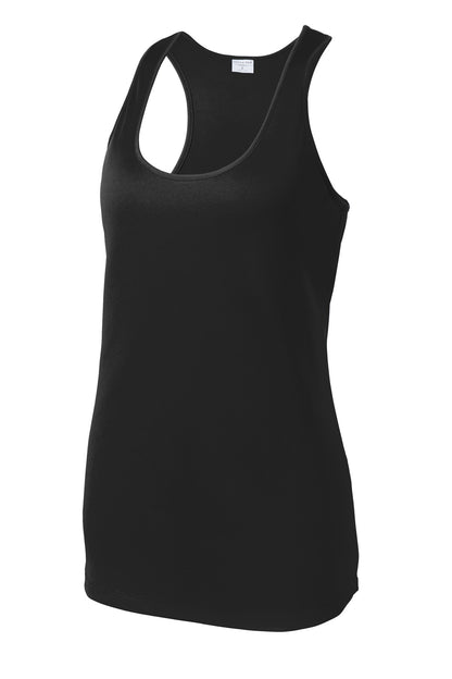 Sport-Tek Women's PosiCharge Competitor Racerback Tank - Black - flat front