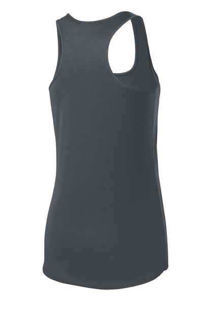 Sport-Tek Women's PosiCharge Competitor Racerback Tank - Iron Grey - flat back