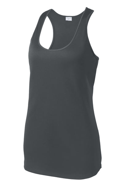 Sport-Tek Women's PosiCharge Competitor Racerback Tank - Iron Grey - flat front