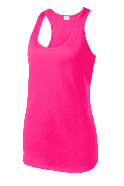 Sport-Tek Women's PosiCharge Competitor Racerback Tank - Neon Pink - flat front