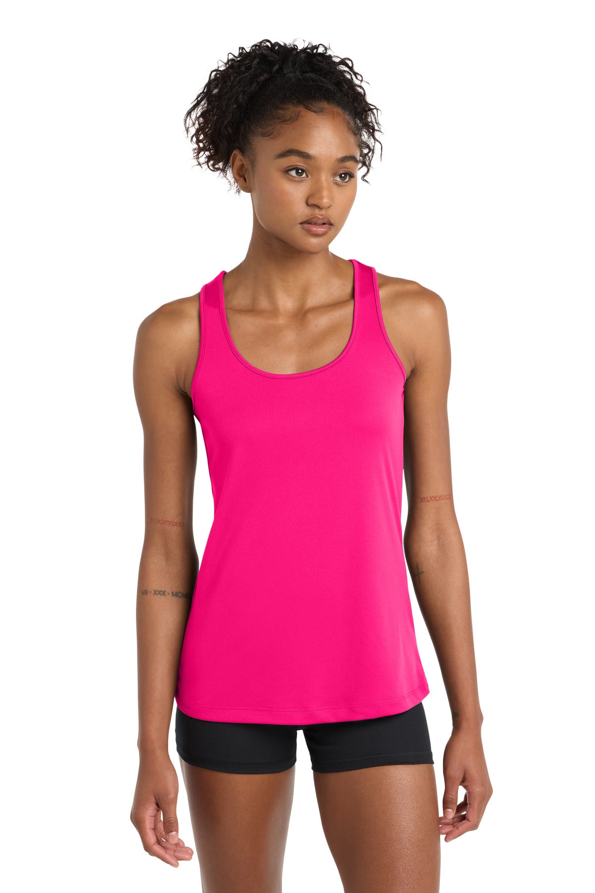 Sport-Tek Women's PosiCharge Competitor Racerback Tank - Neon Pink - front
