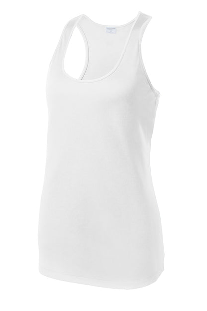 Sport-Tek Women's PosiCharge Competitor Racerback Tank - White - flat front