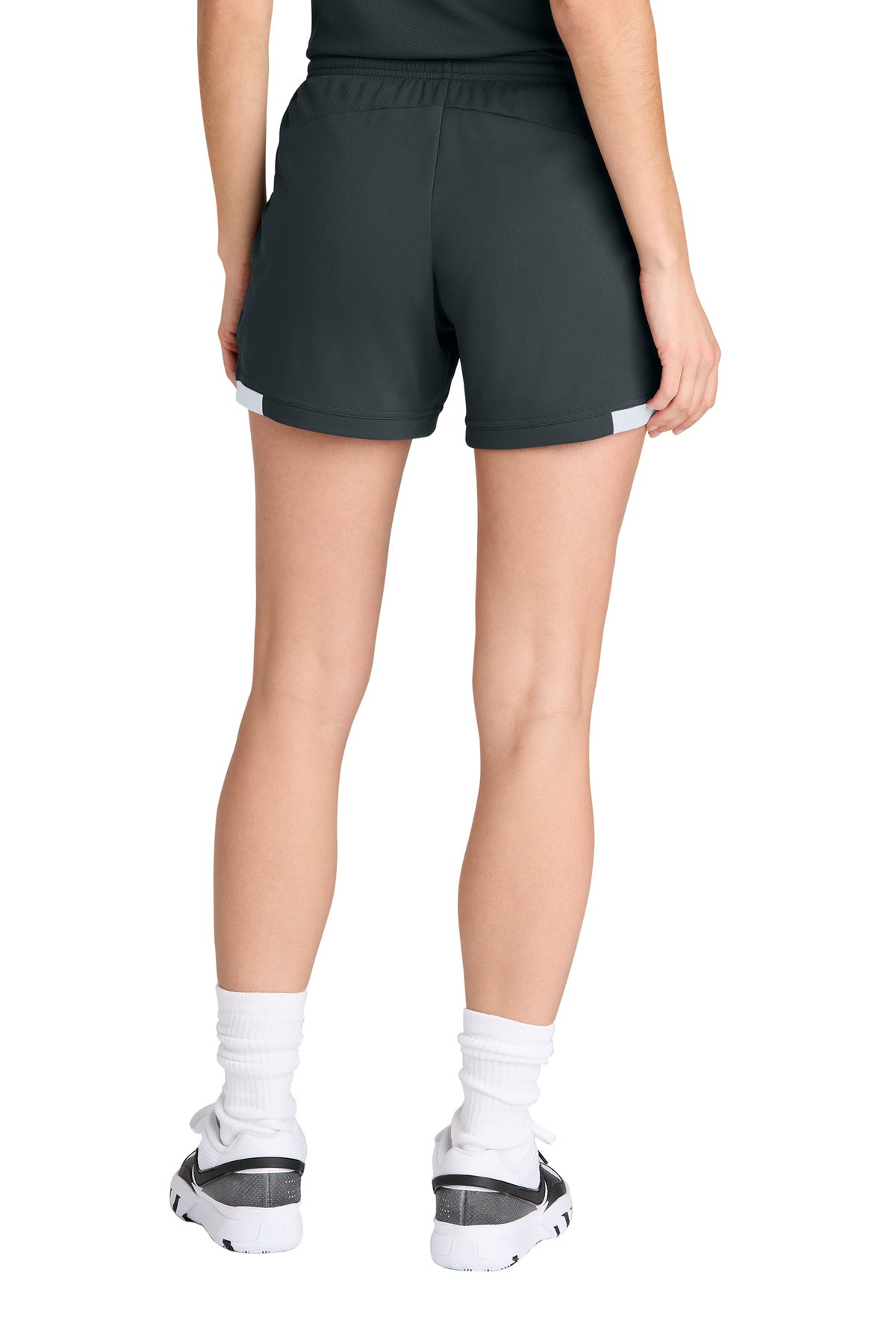 Sport-Tek Women's Club 5 Short - Iron Grey/ White - back