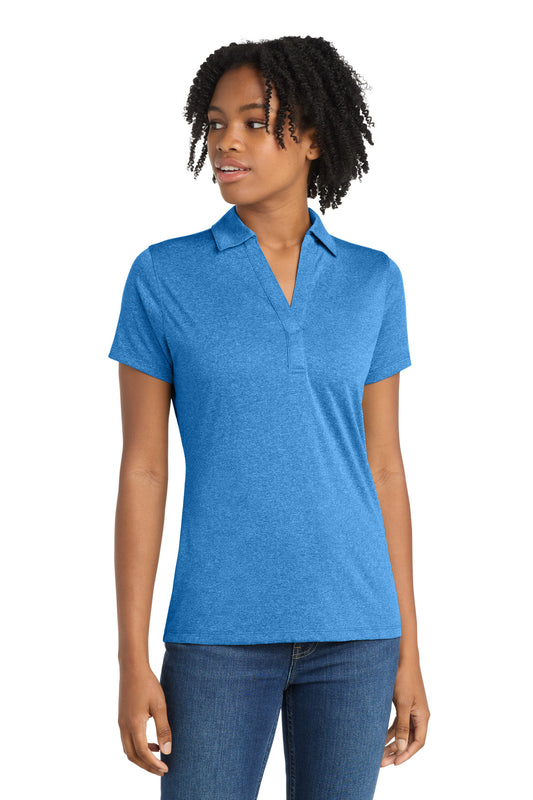 Sport-Tek Women's Heather Contender Polo - Blue Wake Heather - front