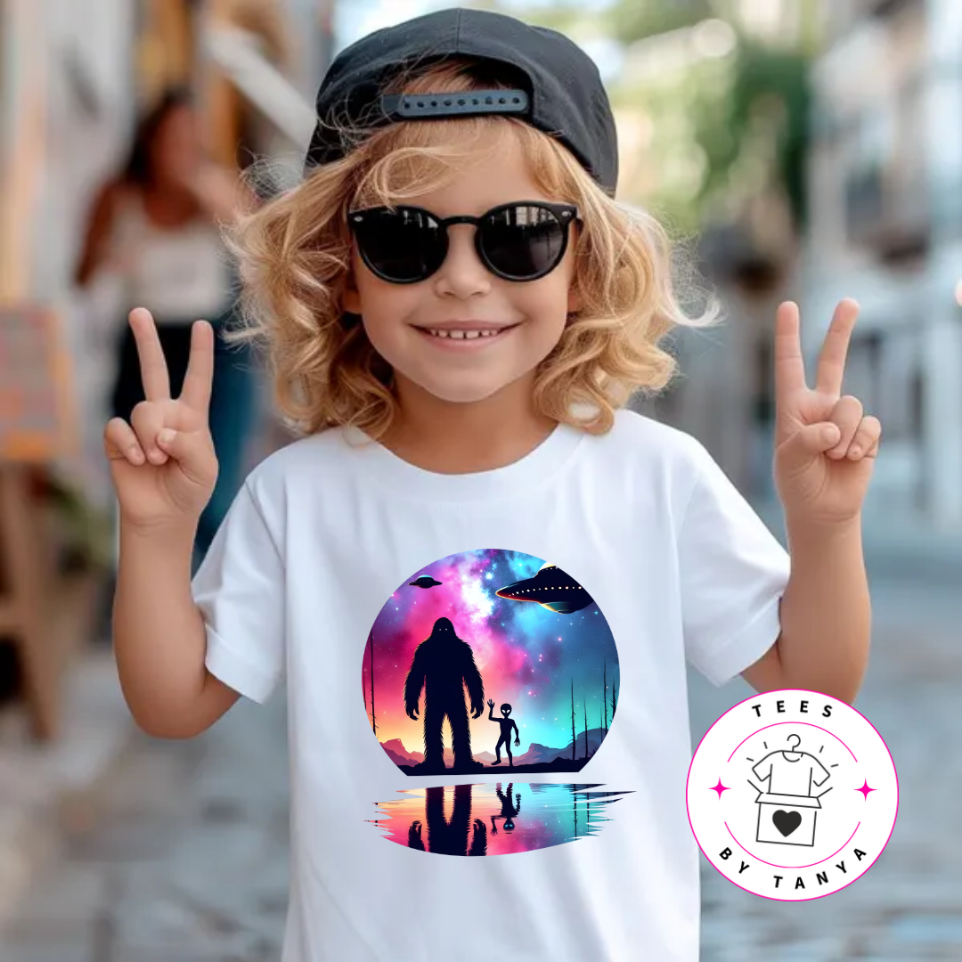 Youth Bigfoot & Alien Shirt