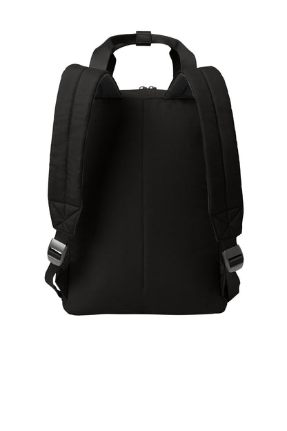 Mercer+Mettle Claremont Handled Backpack - Deep Black - flat back