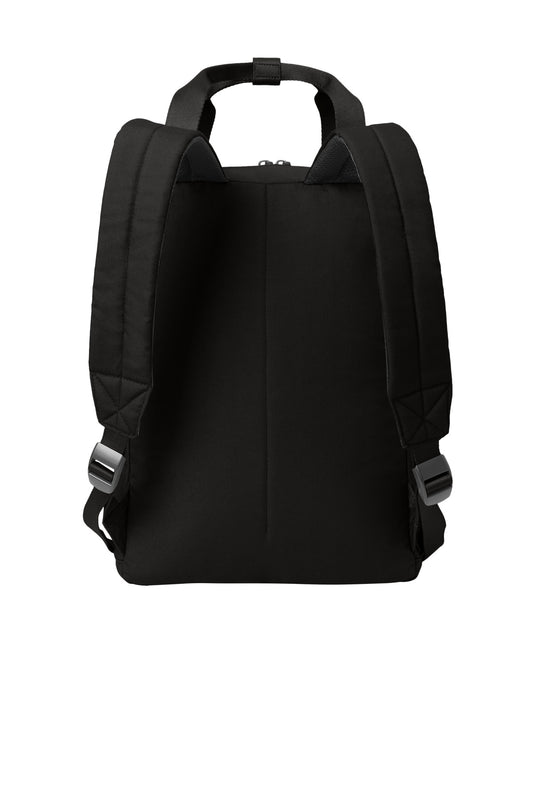 Mercer+Mettle Claremont Handled Backpack - Deep Black - flat back
