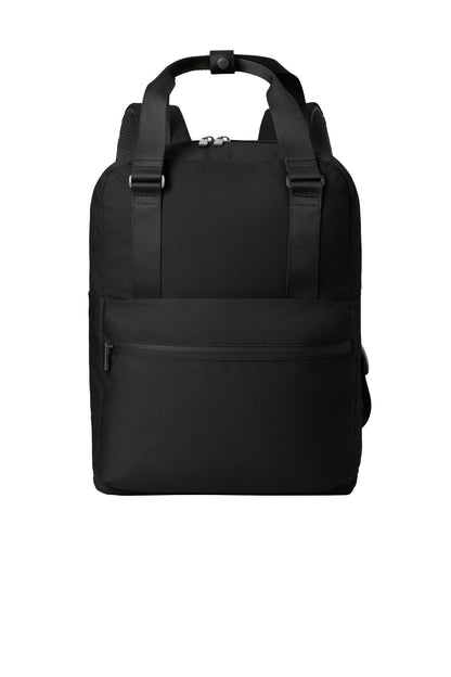 Mercer+Mettle Claremont Handled Backpack - Deep Black - front